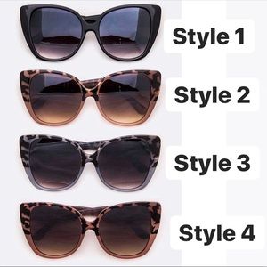 Animal Print Cat Eye Oversized Sunglasses …